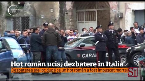 Uciderea unui tâlhar român a devenit subiect de dezbatere naţională în Italia