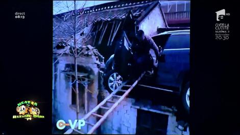 Ce se întâmplă când "îți iei viteză"? Parchezi direct pe acoperişul unei case. Și ce parcare laterală exactă: "Uite o față de prost!"