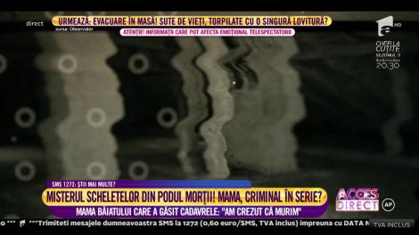 Scheletele a trei copii au fost găsite în podul unui bloc, din Bistrița Bârgăului