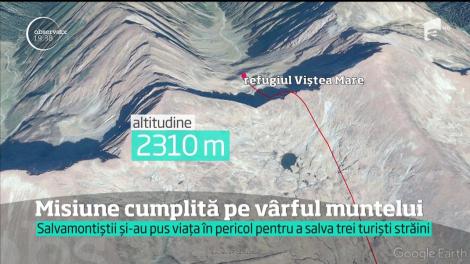 Salvamontiştii români și-au pus viața în pericol pentru a salva trei turiști străini