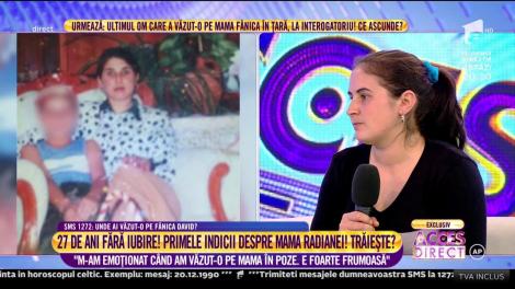 La 27 de ani, tânăra părăsită de mamă, a văzut pentru întâia oară, imagini cu femeia care i-a dat naștere. Ai puterea să nu plângi?