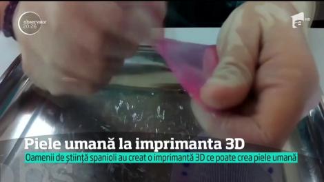 Piele umană la imprimanta 3D