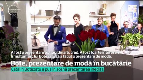 „Chef” Cătălin Botezatu, prezentare inedită de modă în bucătărie! Fotomodelele au trecut la cratiţă