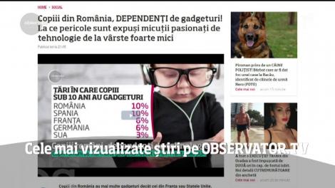 Cele mai vizualizate știri pe Observator.TV