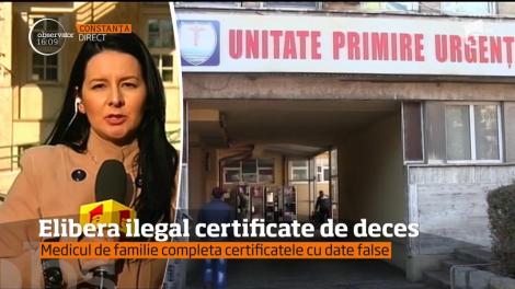 Un medic de familie din Constanţa a fost reţinut de poliţişti, sub acuzaţia că elibera ilegal certificate de deces!
