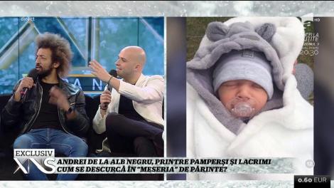Andrei de la Alb Negru, despre prima întâlnire cu fiul lui. Cum l-a primit artistul pe cel mic: ”Mi-a fost frică să-l țin în brațe”
