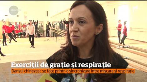 Fetele din lotul de gimnastică aerobică de la Colegiul Naţional Sportiv "Cetate Deva" se antrenează în stil chinezesc!