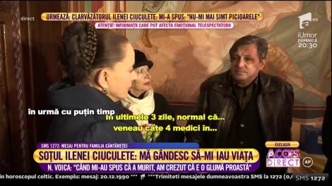 Ultimele clipe din viața Ilenei Ciuculete. Soțul artistei: ”A zis: 'Strânge-mă, strânge-mă.'' Și a început să facă cu mâna așa și a expirat de nu se mai oprea. Nu a mai zis nimic”