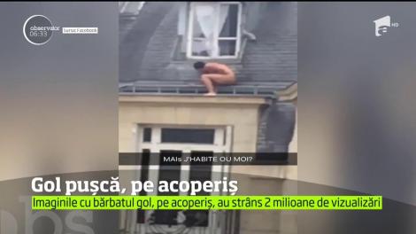 Un bărbat gol puşcă a fost surprins ascunzându-se sub fereastra unui apartament