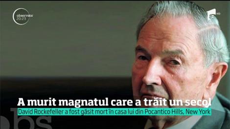 Cel mai bătrân miliardar din lume a murit la vârsta de 101 ani. Fostul bancher David Rockefeller s-a stins în somn