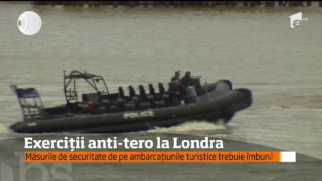 Exerciţii anti-tero la Londra. O simulare în caz de deturnare a unei ambarcaţiuni turistice a avut loc pe râul Tamisa