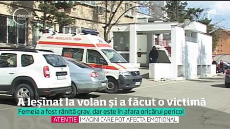 O tânără din Târgu Jiu a fost spulberată de o maşină scăpată de sub control. Şoferul ar fi leşinat la volan