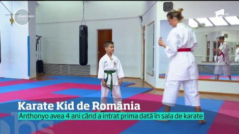Antonio are numai şapte ani, dar este deja expert în karate