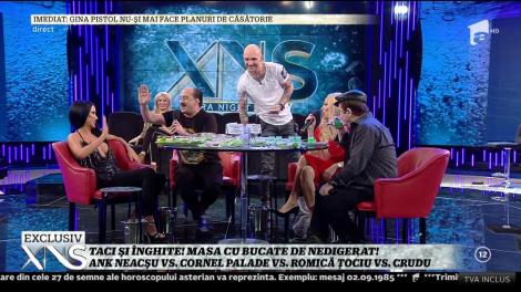 "Taci şi înghite!" Anka Neacşu, Cornel Palade, Romică Ţociu şi Daniela Crudu, la masa cu bucate de nedigerat!