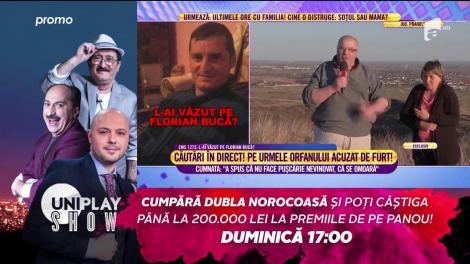 Căutări în direct! Pe urmele orfanului, Florian Bucă, acuzat de furt!