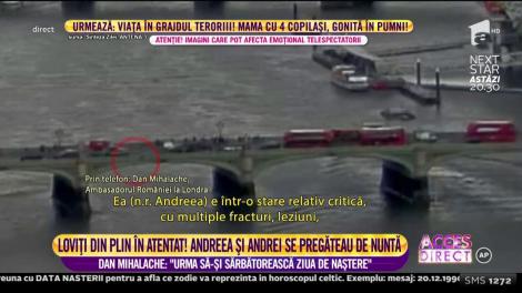 ATENTAT LA LONDRA. Andreea și Andrei, cei doi români răniți, se pregăteau de nuntă. Fata se află în stare gravă! A vrut să-și sărbătorească iubitul, însă acum zace pe un pat de spital