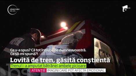 O femeie de 70 de ani a supravieţuit miraculos după ce a fost lovită de un tren, în apropiere de gara din Sinaia