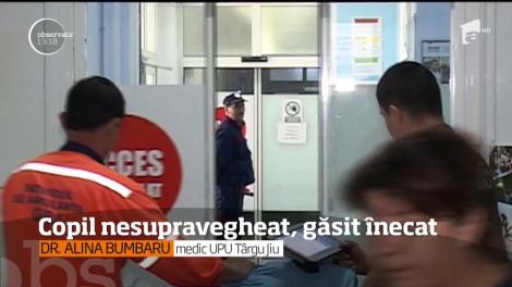 Un băieţel de nici doi ani a sfârşit înecat într-un pârâu din apropierea casei, într-o localitate din Gorj