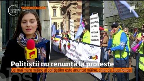 Poliţiştii au pichetat la Ministerul Muncii
