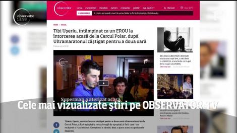 Cele mai vizualizate știri pe Observator.TV
