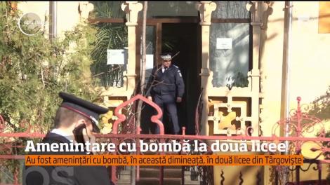 În contextul atentatelor teroriste, o ameninţare cu bombă la două licee din Târgovişte a dus imediat la clipe de panică