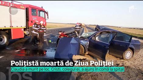 O poliţistă din Alexandria a murit într-un accident după ce colegul ei, poliţist şi el, a făcut o manevră greşită într-o intersecţie