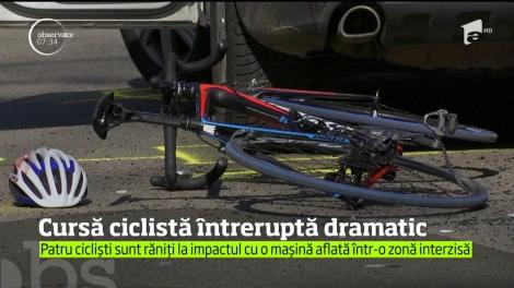 Patru ciclişti au fost răniţi, iar doi dintre ei sunt în stare gravă după ce s-au ciocnit violent de o maşină, în timpul unei curse de biciclete, într-un parc din Berlin