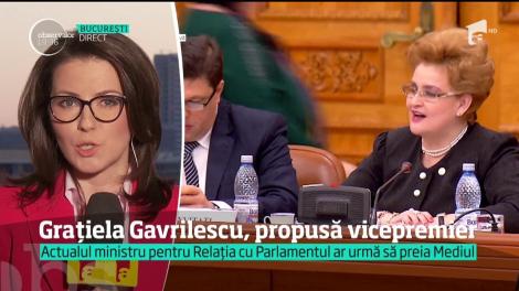 Graţiela Gavrilescu, propunerea ALDE pentru funcţia de vicepremier