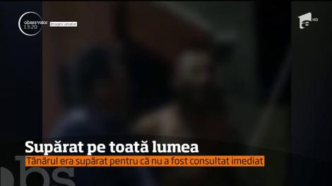 Un tânăr pus pe harţă a făcut spectacol pe holurile Spitalului Judeţean Târgovişte