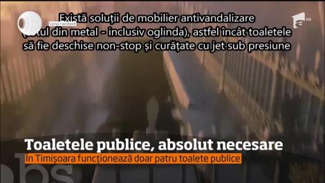 În Timișoara sunt doar patru toalete publice