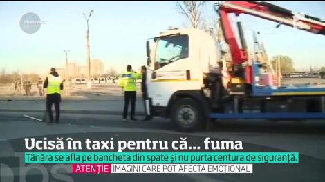 Clienta unui taximetrist a murit într-un accident pentru că nu purta centură şi fuma