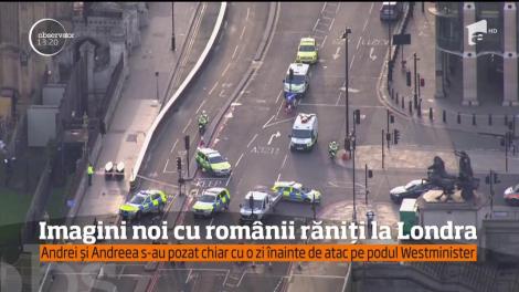Imagini emoţionante cu cei doi români răniţi la Londra. Andrei voia să-și ceară iubita de soție pe  Podul Westminister