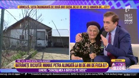 Ginerele bătrânei alungate din casa ei neagă orice acuzație: ”Nu am bătut-o”