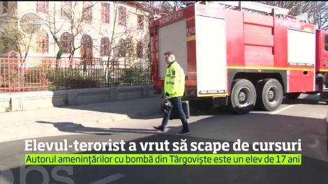 A fost prins autorul ameninţărilor cu bombă de la cele două licee din Târgovişte