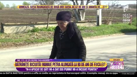 Caz înfiorător petrecut în România. Alungată la 90 de ani de fiica ei: ”M-a apucat de gât! Mi-a dat doi pumni” Mi-a încuiat poarta!”