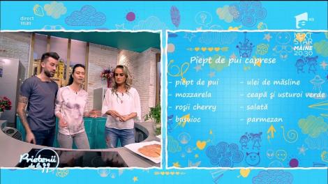 Andreea Moldovan gătește: "Piept de pui caprese"