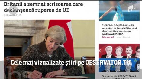 Cele mai vizualizate știri pe Observator.TV