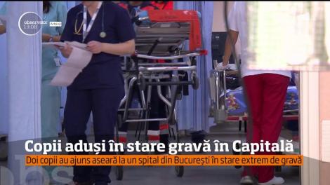 Doi fraţi de doar cinci şi şase ani din Argeş au ajuns aseară în stare extrem de gravă în grija medicilor