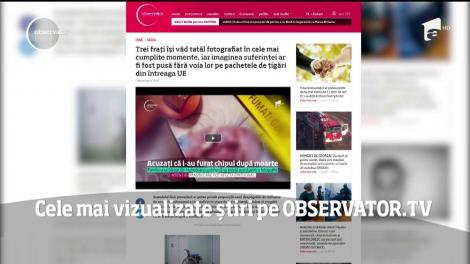 Cele mai vizualizate știri pe Observator.TV