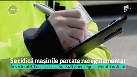 Primăriile se pregătesc să ridice maşinile parcate neregulamentar