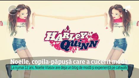 Noelle Vlasov este copilul fenomen al modei româneşti. La patru ani defila pe podium, în capitala mondială a modei!