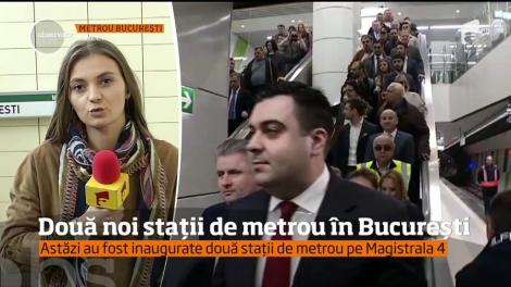 Visul multor bucureşteni s-a împlinit astăzi! Ministerul Transporturilor şi Metrorex au deschis două noi staţii de metrou