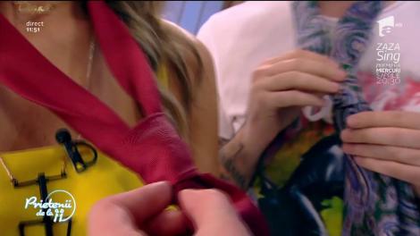 Diana Munteanu şi Florin Ristei au învăţat cum se face corect un nod de cravată