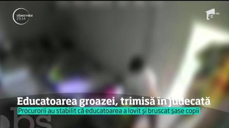 Patroana grădiniţei din Bucureşti care a bruscat şi lovit fără milă mai mulţi copii, trimisă în judecată!
