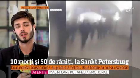 Explozie la metroul din Sankt Petersburg: cel puțin 10 morți