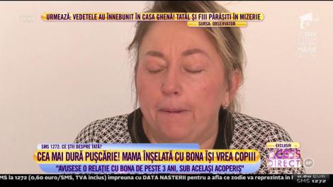 Cea mai dură puşcărie pentru o mamă! A fost înşelată cu bona şi lăsată fără copii: "Soţul meu a abuzat-o şi pe ea"
