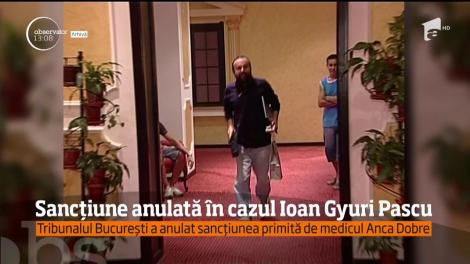 Sancţiunea dată de Ambulanţa Bucureşti medicului care a intervenit primul la Ioan Gyuri Pascu a fost anulată de instanţă