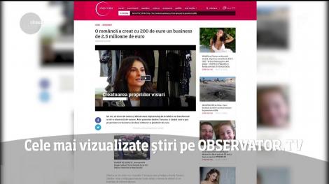 Cele mai vizualizate știri pe Observator.TV