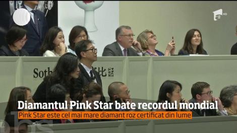 Faimosul diamant "Pink Star", a fost vândut cu 71,2 de milioane de dolari, la Hong Kong