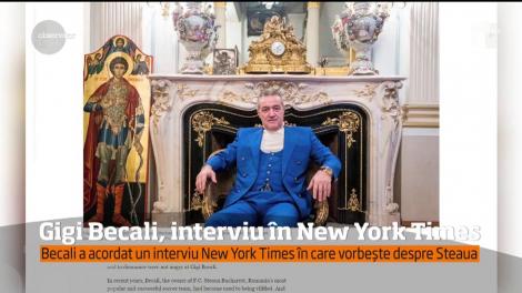 Un interviu savuros în care Gigi Becali vorbeşte despre faimă, avere şi închisoare a apărut în presa de peste Ocean